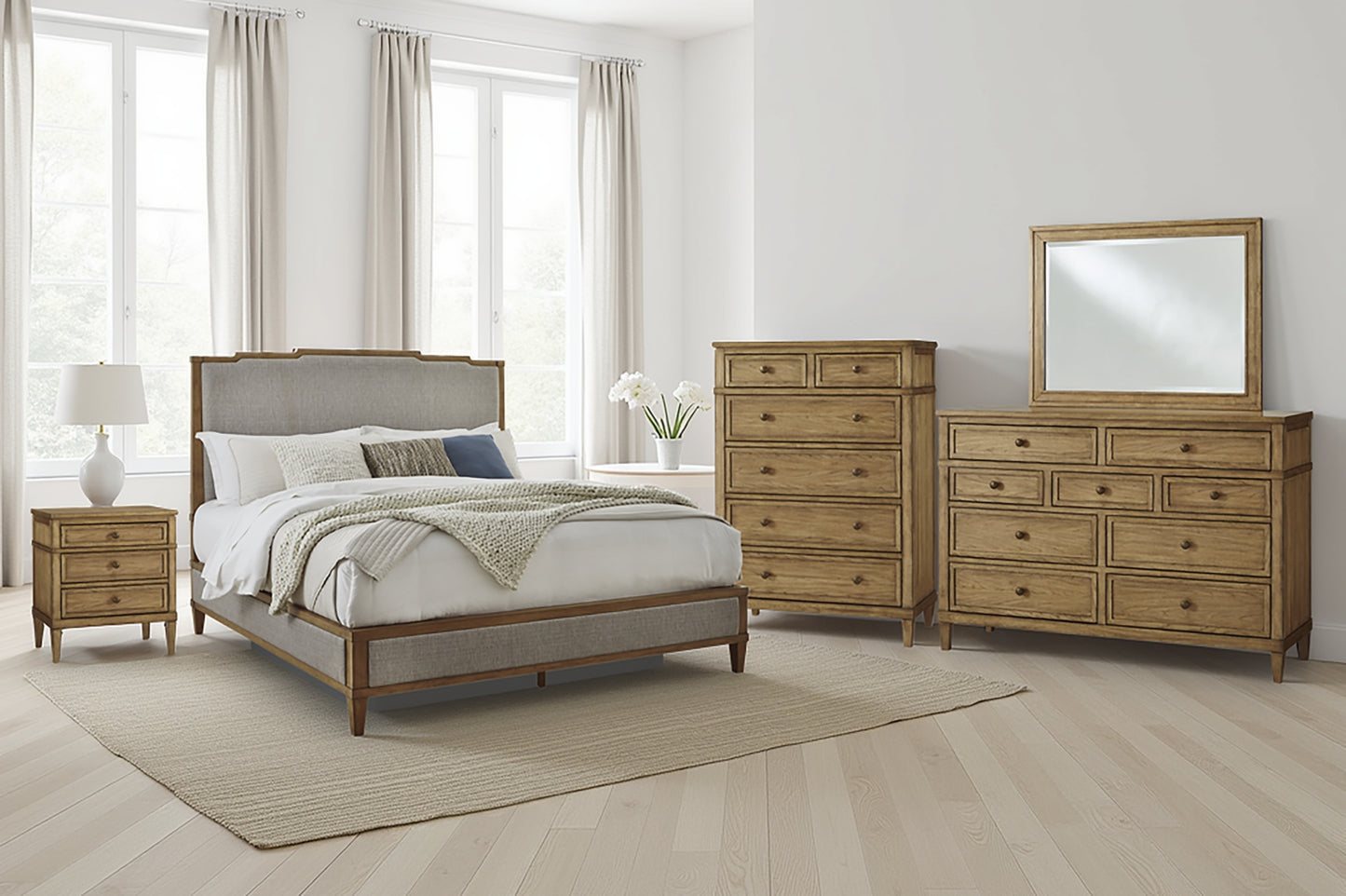 Sharlance Queen Upholstered Panel Bed