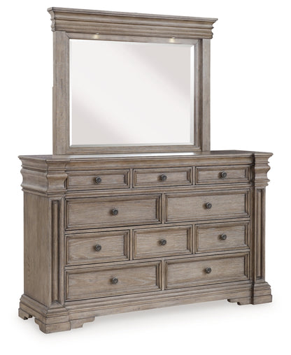 Blairhurst California King Panel Bed, Dresser, Mirror and Chest