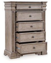 Blairhurst California King Panel Bed, Dresser, Mirror, Chest and Nightstand