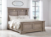 Blairhurst California King Panel Bed with Mirrored Dresser