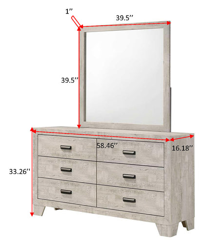 Millie Dresser Mirror-White