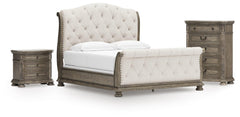 Ardenfield California King Sleigh Bed, Chest and Nightstand