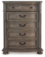 Ardenfield Queen Upholstered Sleigh Bed, Dresser, Mirror and Chest