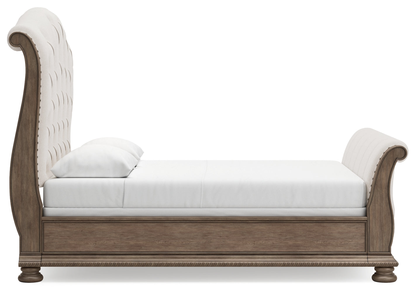 Ardenfield Queen Upholstered Sleigh Bed, Dresser and Mirror