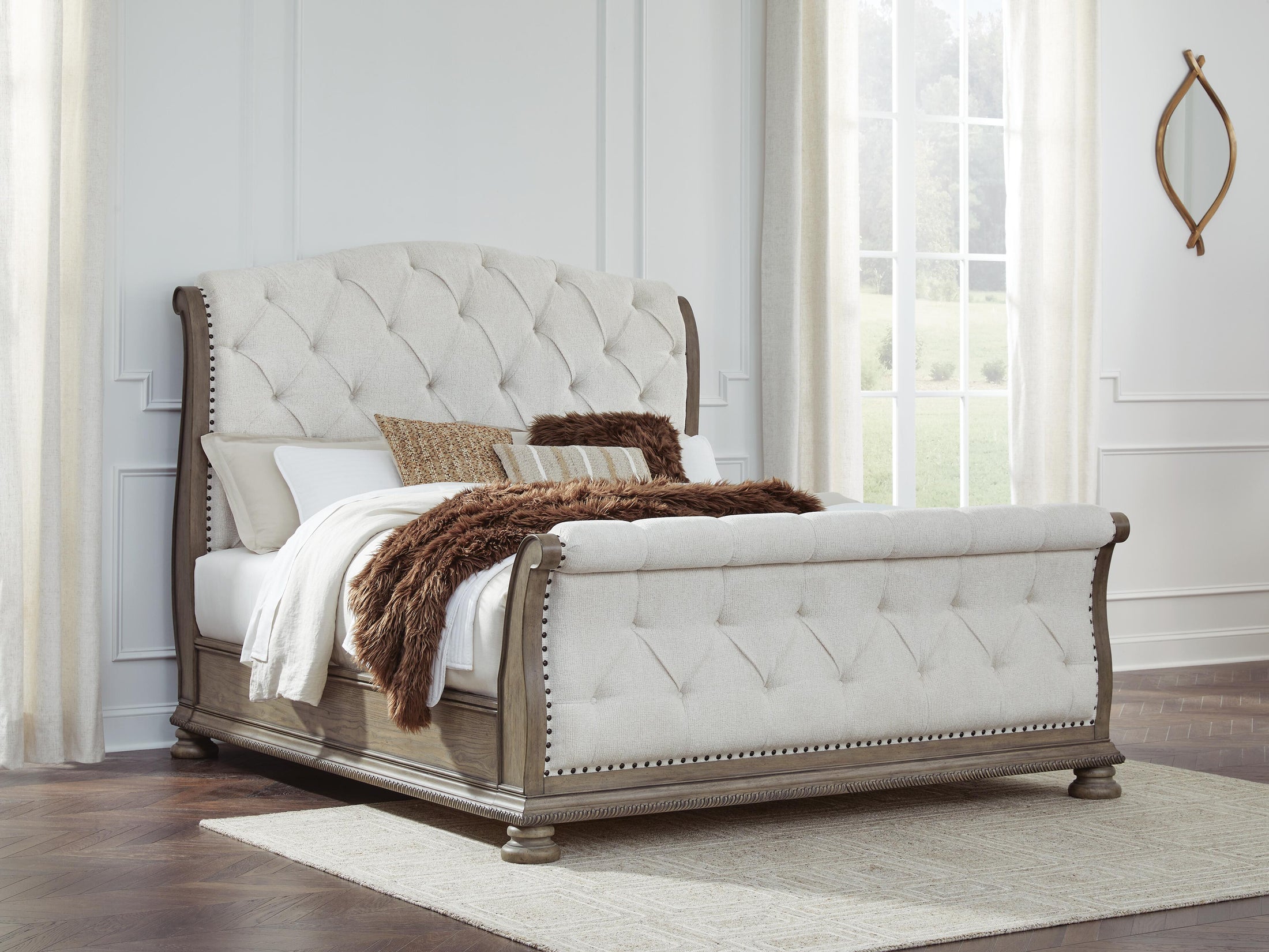 Ardenfield King Upholstered Sleigh Bed