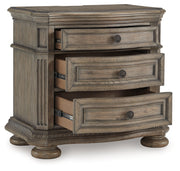 Ardenfield King Upholstered Sleigh Bed, Dresser, Mirror and Nightstand