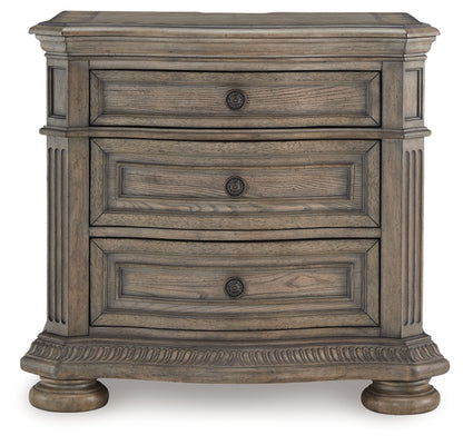 Ardenfield Queen Upholstered Sleigh Bed, Dresser, Mirror and Nightstand