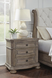 Ardenfield King Upholstered Sleigh Bed, Dresser, Mirror and Nightstand