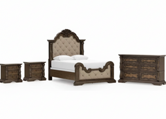 Maylee Queen Upholstered Bedroom Set with 2 Nightstands