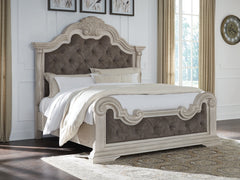 Andonhall California King Upholstered Panel Bed