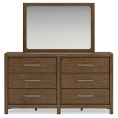 Cabalynn Queen Upholstered Bed with Mirrored Dresser, Chest and Nightstand