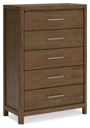 Cabalynn King Panel Bed with Storage with Mirrored Dresser and Chest