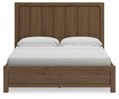 Cabalynn California King Panel Bed with Storage with Mirrored Dresser