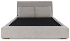 Cabalynn King Upholstered Bed with Mirrored Dresser and Nightstand