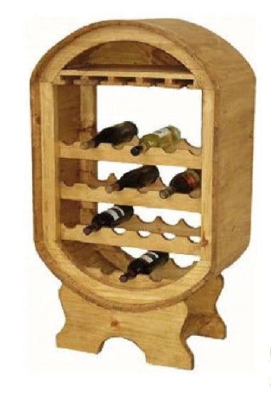 Rustic Barrel Wine Rack