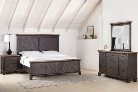Bear Creek Queen Brown 4PC Bedroom Set