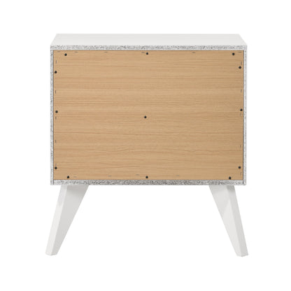 Mesita de noche Cerys de 24" de alto y 2 cajones