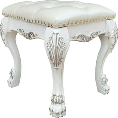 Taburete de tocador tapizado Dresden II de 20" de alto