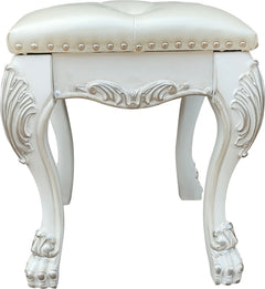 Taburete de tocador tapizado Dresden II de 20" de alto