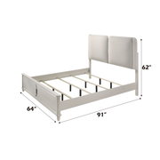 Cama tapizada Laveda de 91" de largo con luz LED