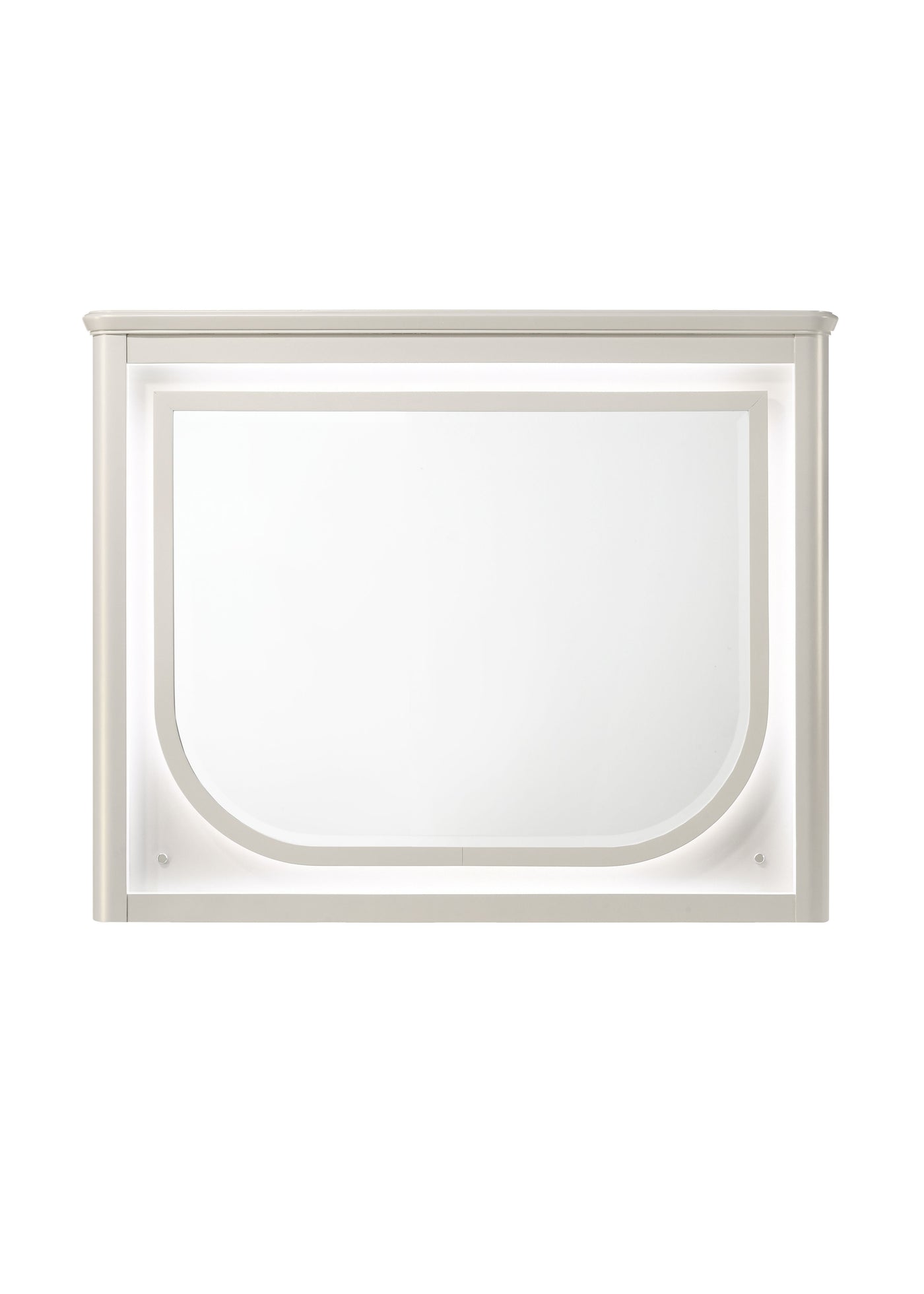 Espejo biselado rectangular Laveda de 45" de largo con LED