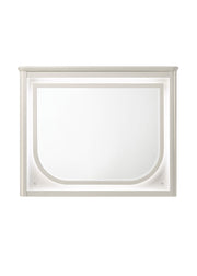 Espejo biselado rectangular Laveda de 45" de largo con LED