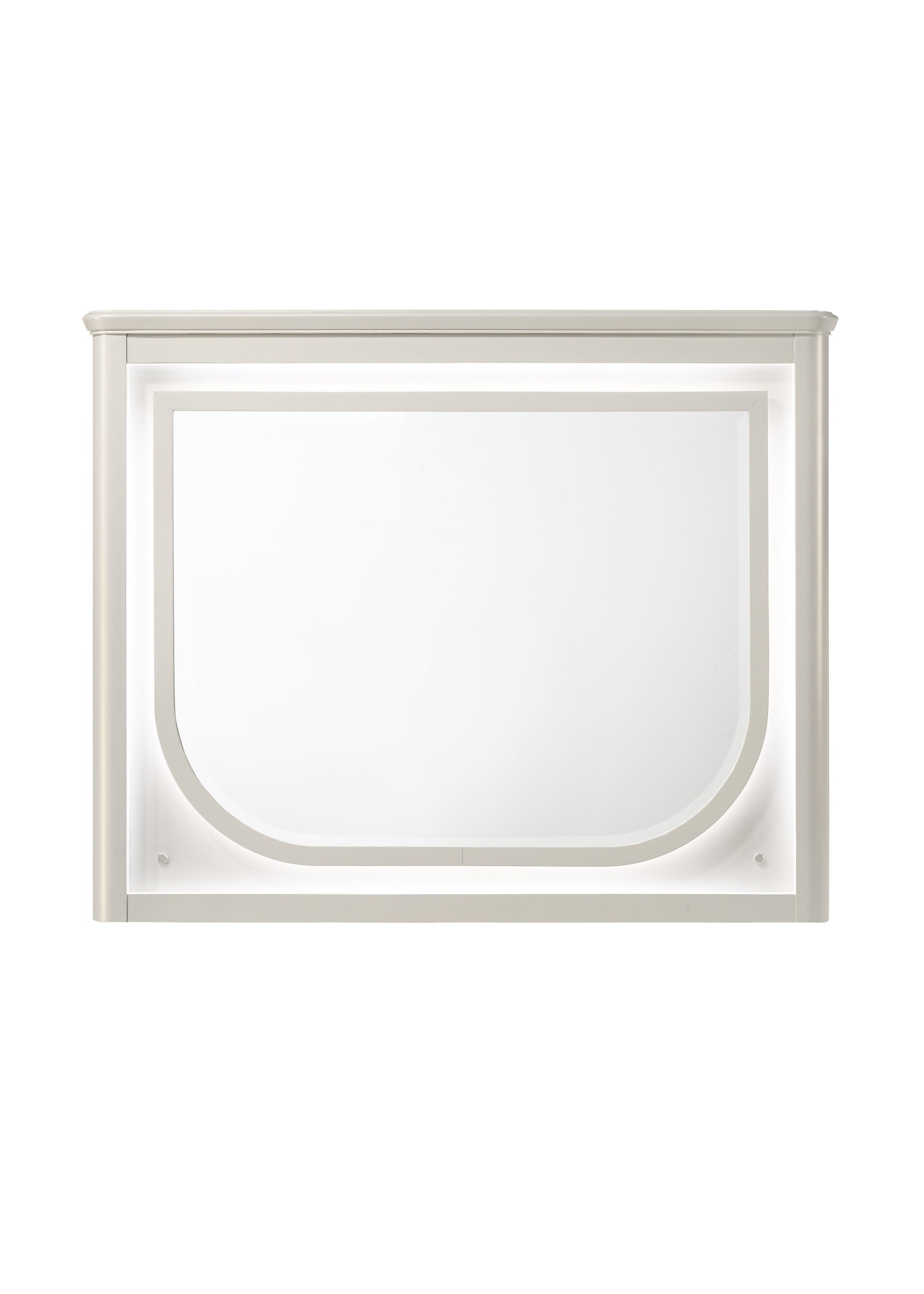 Espejo biselado rectangular Laveda de 45" de largo con LED