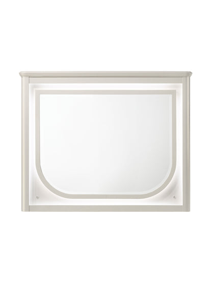 Espejo biselado rectangular Laveda de 45" de largo con LED