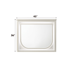Espejo biselado rectangular Laveda de 45" de largo con LED