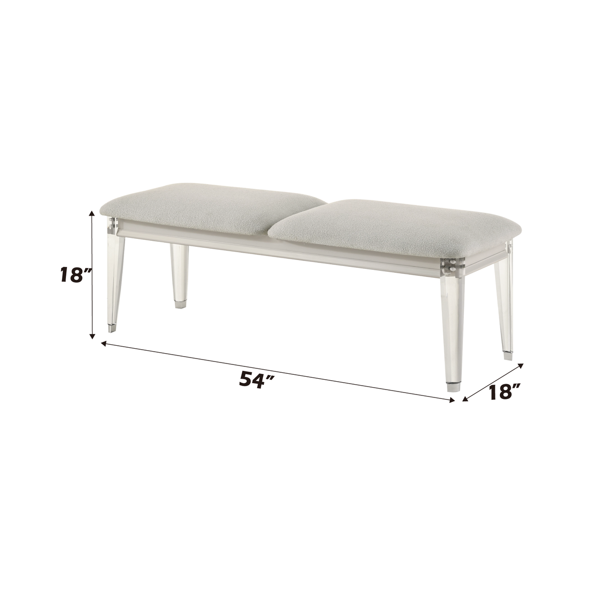 Banco rectangular Laveda de 54" de largo