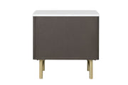 Mesita de noche rectangular Clayten de dos cajones