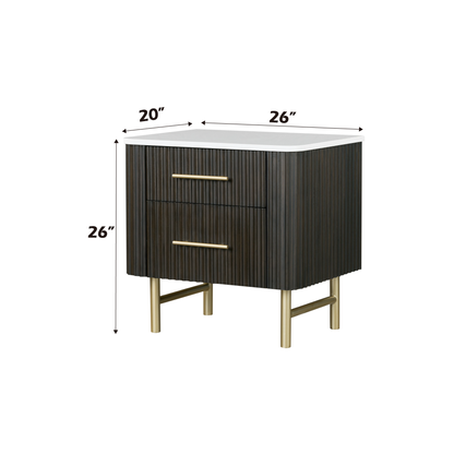Clayten Rectangular 2-Drawer Nightstand