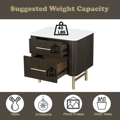 Clayten Rectangular 2-Drawer Nightstand