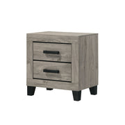 Mesita de noche rectangular Mari de 22" de largo y 2 cajones