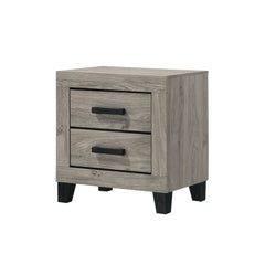 Mesita de noche rectangular Mari de 22" de largo y 2 cajones