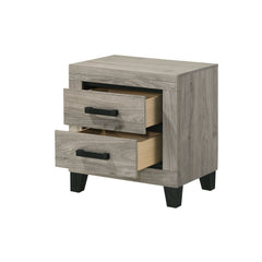 Mesita de noche rectangular Mari de 22" de largo y 2 cajones