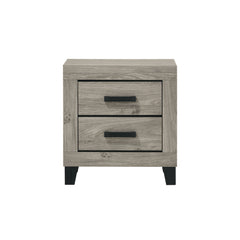 Mesita de noche rectangular Mari de 22" de largo y 2 cajones