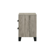 Mesita de noche rectangular Mari de 22" de largo y 2 cajones