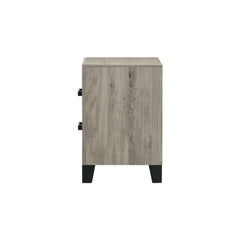 Mesita de noche rectangular Mari de 22" de largo y 2 cajones