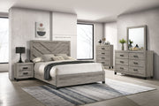 Mesita de noche rectangular Mari de 22" de largo y 2 cajones