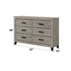 Cómoda rectangular Mari de 31" de largo y 4 cajones