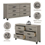 Cómoda rectangular Mari de 31" de largo y 4 cajones