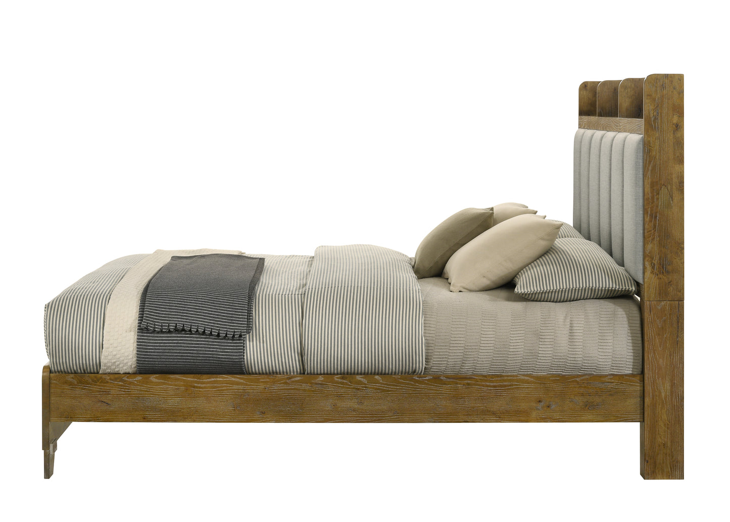 Garcia Upholstered Eastern King Bed with USB and Multi-Compartment Headboard