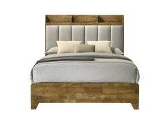 Garcia Upholstered Queen Bed with USB and Multi-Compartment Headboard