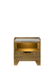 Garcia 1 - Drawer Rectangular Nightstand with LED Lighting