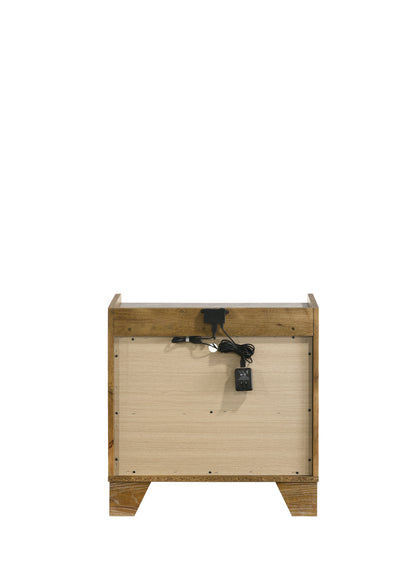 Garcia 1 - Drawer Rectangular Nightstand with LED Lighting