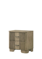 Lakkari 2 - Drawer Rectangular Nightstand with Metal Knob