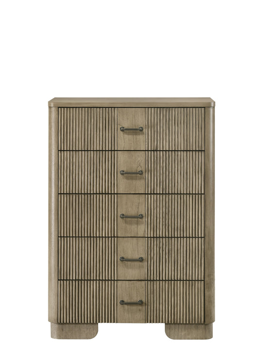 Lakkari 5 - Drawer Rectangular Chest with Metal Knob
