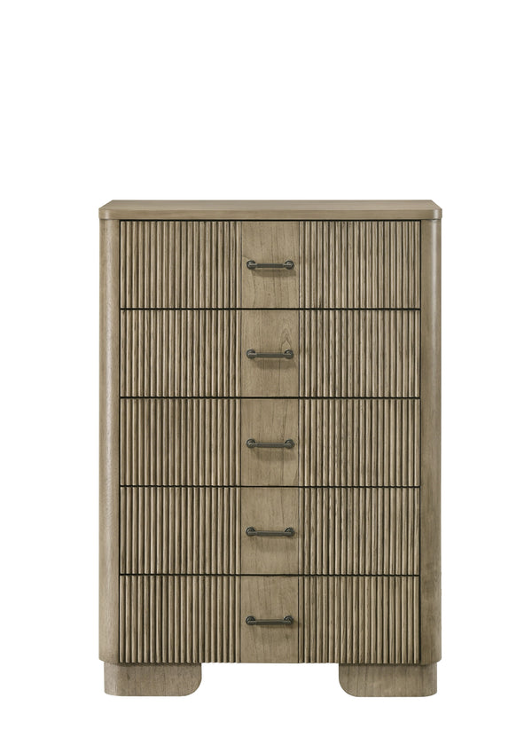 Lakkari 5 - Drawer Rectangular Chest with Metal Knob