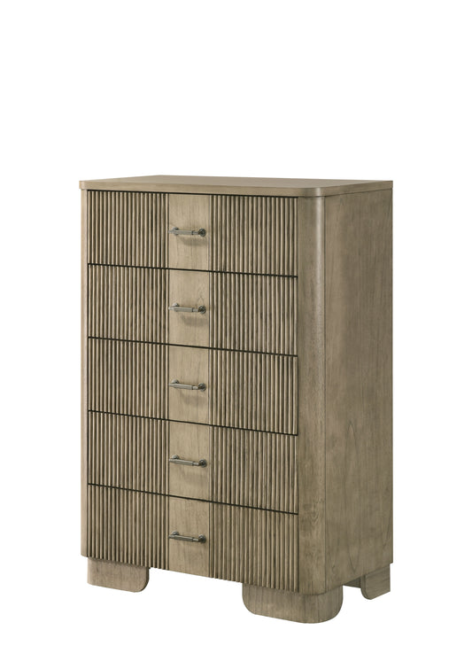 Lakkari 5 - Drawer Rectangular Chest with Metal Knob